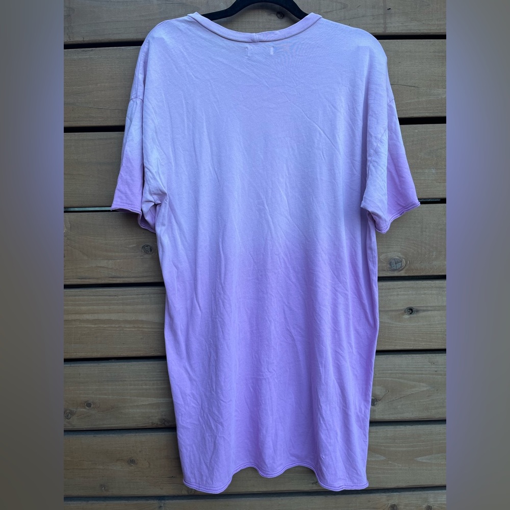 NWOT Lauren Moshi ‘Misty Wild Wolf’ T-shirt dress, Ombré pink, size Large - Picture 3 of 13